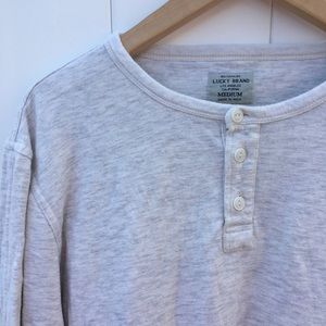 Lucky brand Henley three button shirt
